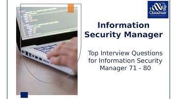 Top 10 Information Security Manager Interview Questions and Answers For 2025 | Part 88