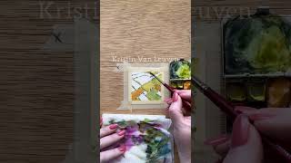 Bird’s eye view for watercolor tiny painting 31 out of 100 for 2025