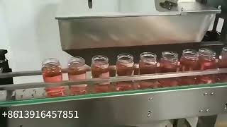 Automatic 6 wheel high speed linear screw capping machine for glass sauce bottle