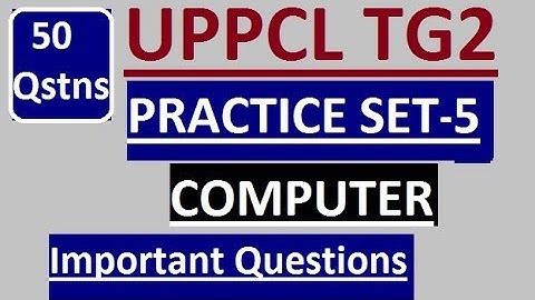 UPPCL TG2 practice set-5 | uppcl tg2 computer question in hindi