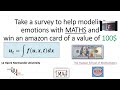 A survey to help the mathematical modeling of emotions