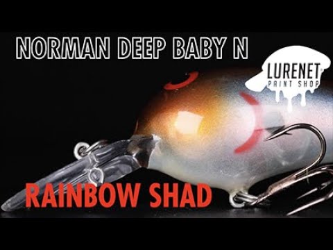 Norman Deep Baby N Rainbow Shad - Lurenet Paint Shop (Custom Painted Lures)  