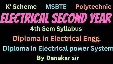 EE | EP | 4th Sem | Syllabus | Polytechnic| MSBTE | K Scheme | ‎@devidasdanekar196