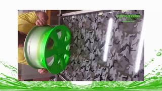 Auto Felgen Neon Camouflage Wassertransferdruck Water Dip