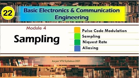 M4 L5 | Sampling Nyquist Rate and Aliasing | Basic Electronics and communication VTU