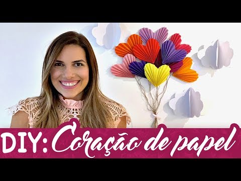 Vídeo: Como Fazer Um Coração De Papel Volumoso