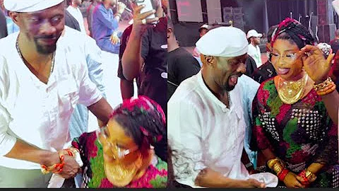 Lizzy Anjorin went down on her knees to greet KS1 Malaika, as Tony Tetuila stormed at Pasuma’s Show