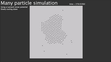 Lennard-Jones simulation of a cooling "gas"