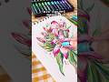the most satisfying oil pastel lilies ✷🌷 #artshorts