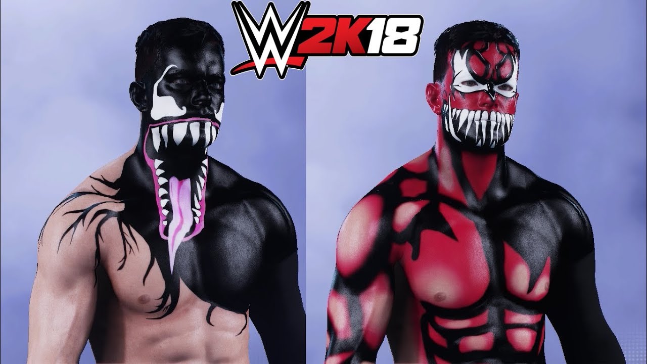 WWE 2K18 : FINN BALOR VENOM AND CARNAGE ATTIRE - YouTube.