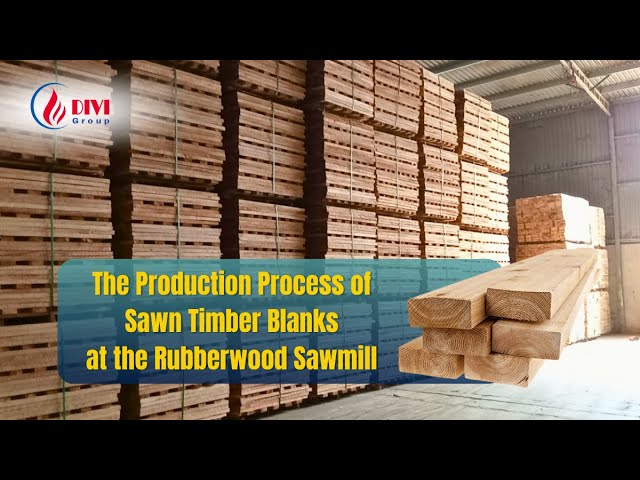 [DIVI] The production process of sawn timber blanks at the rubberwood sawmill class=