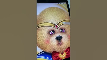 Drawing digital sailor moon illustration in procreate