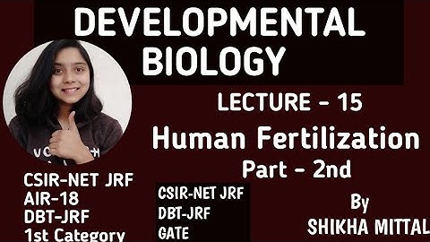 Human Fertilization Part - 2nd, Developmental Biology CSIR-NET JRF LIFESCIENCE