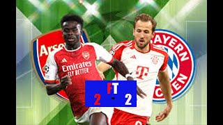 Arsenal Vs Bayern Munich (2-2)   All Goals \& Extended Highlights    UEFA Champions League 2023_2024