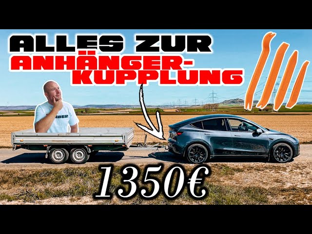 Montage Anhängerkupplung am Tesla Model Y für 1.350€. Was taugt dieses  Zubehör am Familien - Tesla? 