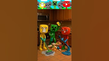 Sprunki Snapchat X Google Chrome X Minecraft Creeper X YouTube Are Cleaning The Kitchen #sprunki