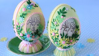 How to Make Cast Sugar Easter Eggs with Edible Papers - Part 1 (The Outsides)