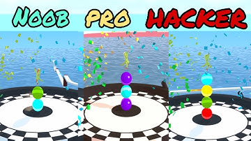 NOOB vs PRO vs HACKER in Stack Rider ❤️ All Levels Gameplay, NEW Games iOS, Android
