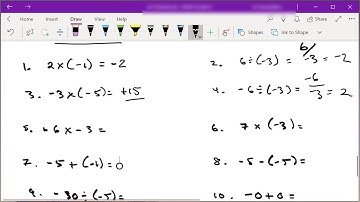 Grade 6 Math with Negative Numbers