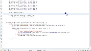 HOW TO SORT DATES USING  JAVA DEMO