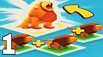 Merge Animal Defense - Walkthrough Part 1 Levels 1-10 New Game - Android ios Gameplay