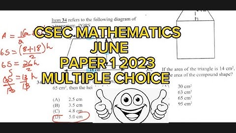 Csec June 2023 Maths Paper 1 The Best Detailed Workout Solutions(CXC MATHS PAPER 1 2023 SOLUTION)