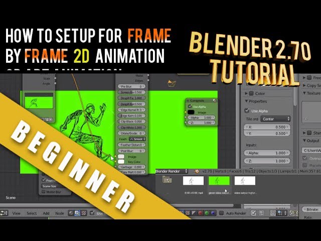 How To Setup Frame By Frame Animation 2d Art Blender  - YouTube