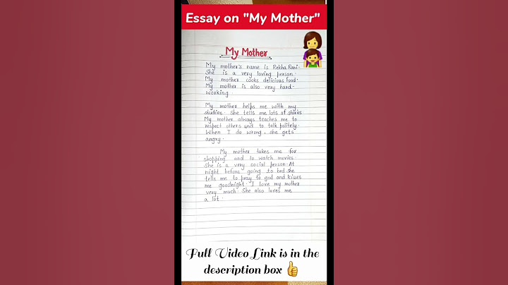 Essay on My Mother in English. #shorts #essayonmymother #mymotheressay #mymother #essay #mymomessay