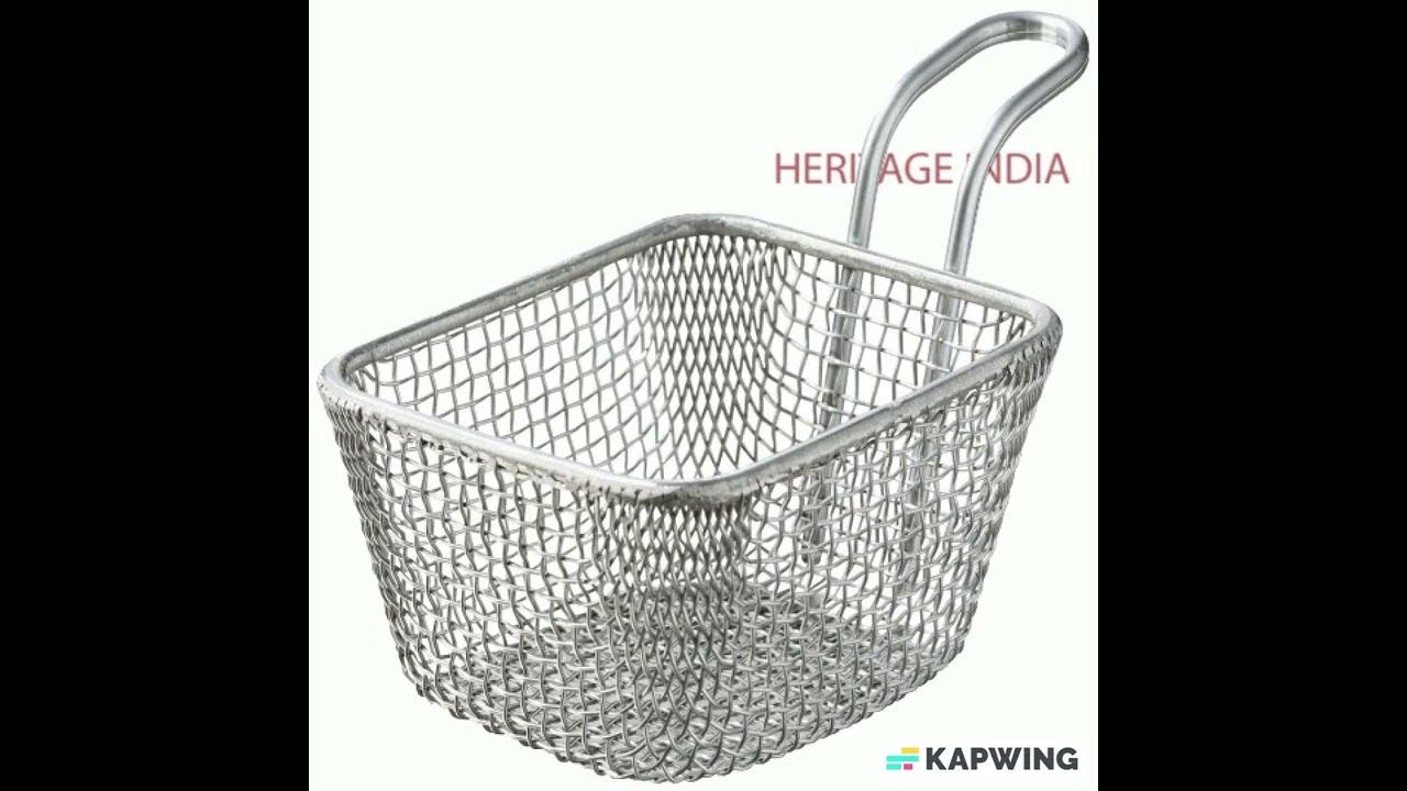 Stainless Steel Chip Wire Basket YouTube