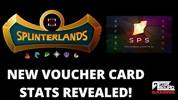 NEW VOUCHER CARD STATS REVEALED! (SPLINTERLANDS)