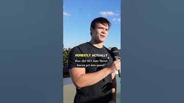 How did this MIT Jane Street Intern get into quant? #quant #mit #janestreet