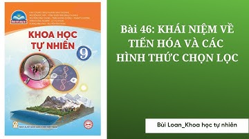 Khoa học tự nhiên 9 - Bài 46: KHÁI NIỆM VỀ TIẾN HÓA VÀ CÁC HÌNH THỨC CHỌN LỌC ( Chân trời sáng tạo)