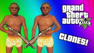 GTA 5 Online Funny Moments Gameplay  Clone Glitch, Hooker Spying, Attack of the Apes! (Multiplayer)