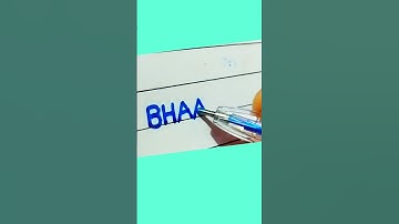 :Bhaavya: Name calligraphy 🌻 Lettering my subscribers names💙💛💙 #shorts #calligraphy #handwriting