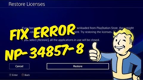 How To Fix PS4 Error NP-34857-8