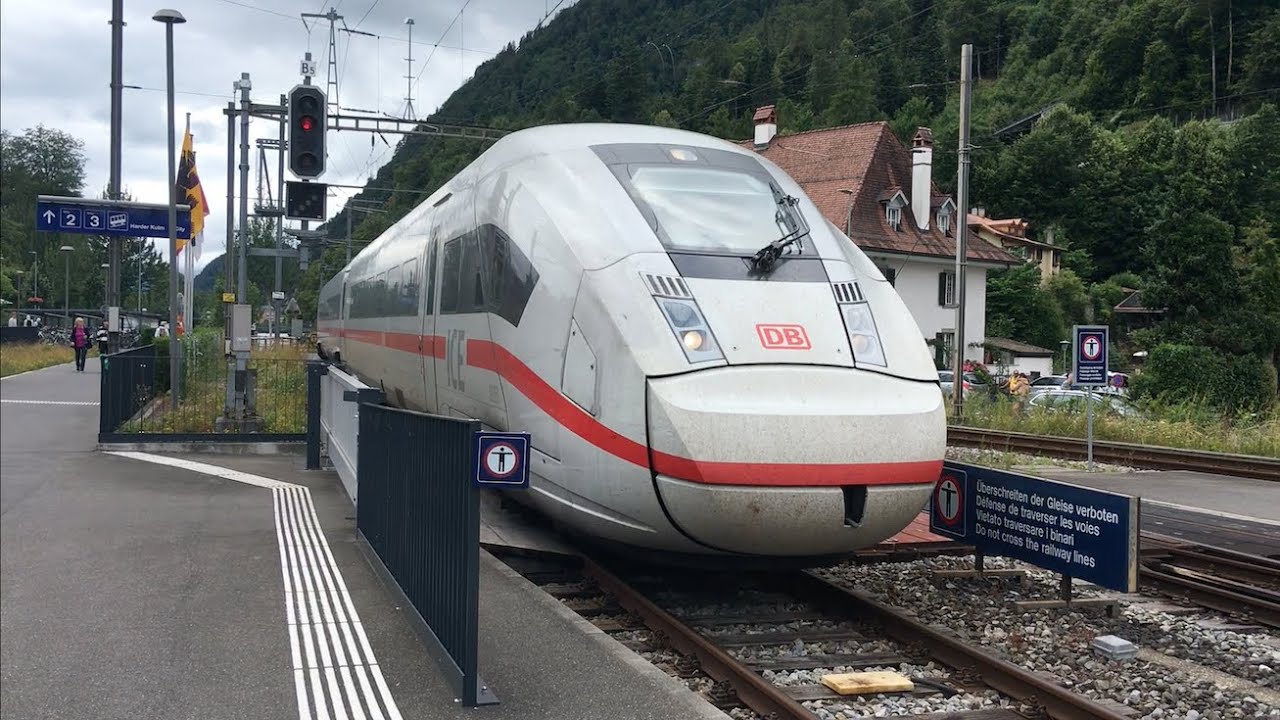 Trafic ferroviaire à Interlaken Ost