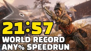 NEW World Record Sekiro Any% Speedrun in 21:57