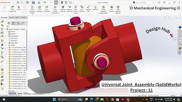 Universal Joint Design & Assembly in SolidWorks || Mechanical Design with AutoCAD & SolidWorks 2024