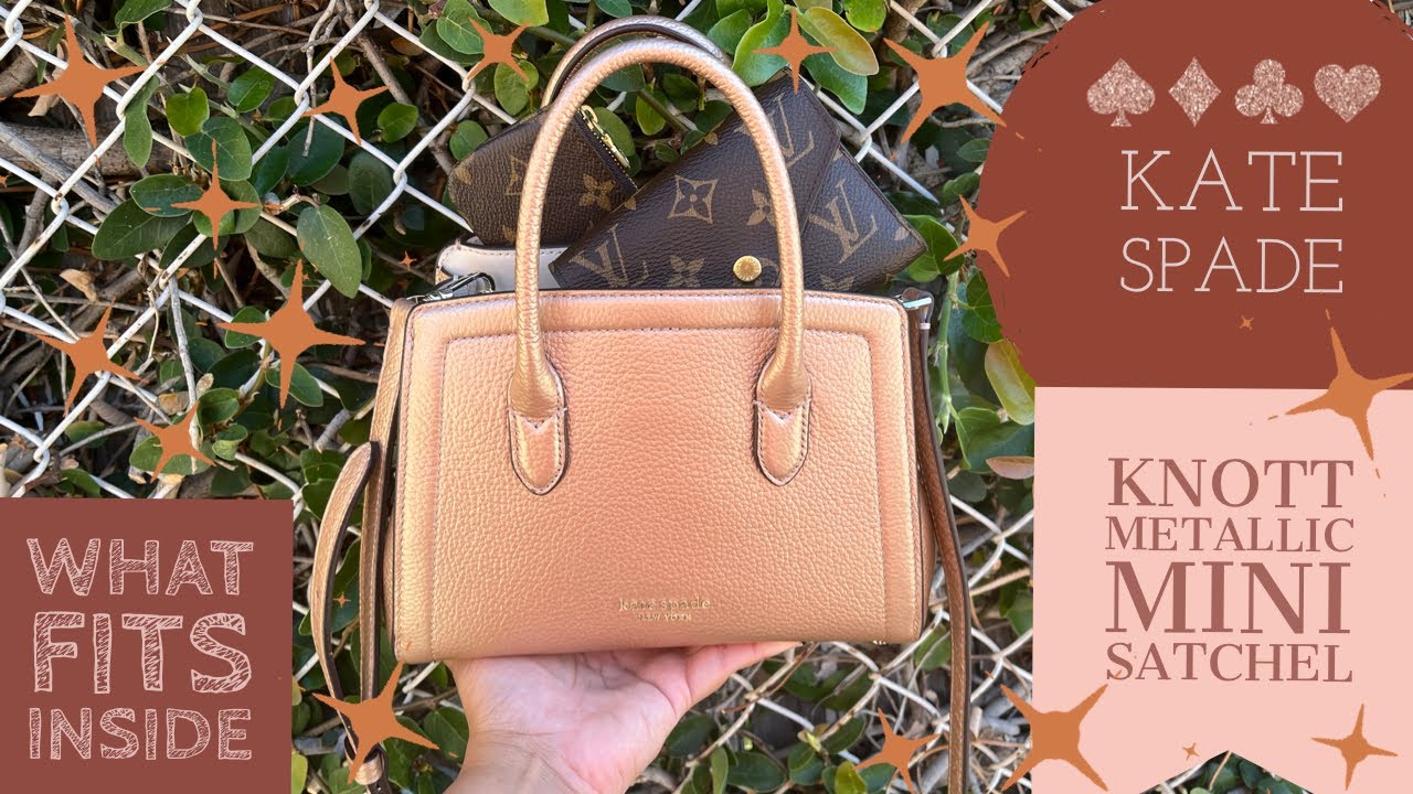 Kate Spade | Knott Metallic Mini Satchel Review | What Fits Inside | Reviews  By Alexis - YouTube