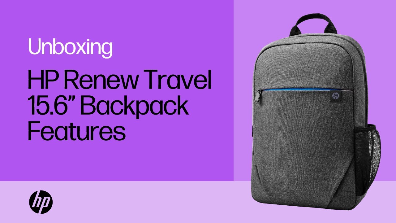 Vervuild gelei de eerste HP Renew Travel 15.6” Backpack | Pockets, compartments and features | HP  Computers | HP Support - YouTube