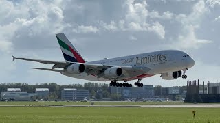 Emirates Airbus A380 - Landing - Amsterdam Schiphol Eham