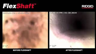 RIDGID® FlexShaft® Drain Cleaning Machines: Before and after