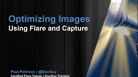 Official Webinar: Picture This: Optimizing Images with MadCap Flare and Capture