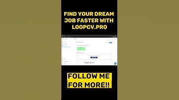 Find your dream job faster with loopcv.pro 🔥🚀#shorts #viral #ai  #jobsearchmadeeasy #trendingnow