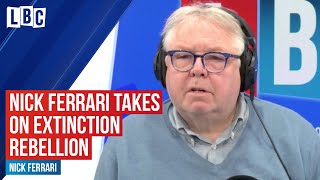 Nick ferrari asked a member of extinction rebellion why the latest
action from environmental protesters involved them digging up
environment. police ...