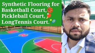 Synthetic flooring || Basketball Court || Pickleball Court || Long Tennis || Acrylic flooring #court