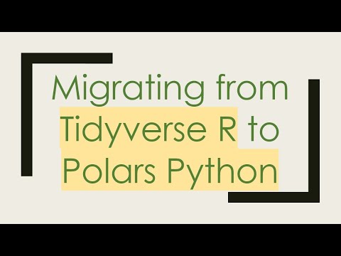 Migrating from Tidyverse R to Polars Python