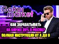 GOKUMARKET - как зарабатывать на бирже 25% в месяц. Полная инструкция от А до Я?