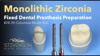 Monolithic Zirconia FDP #28 30 On the Columbia 860 Typodont