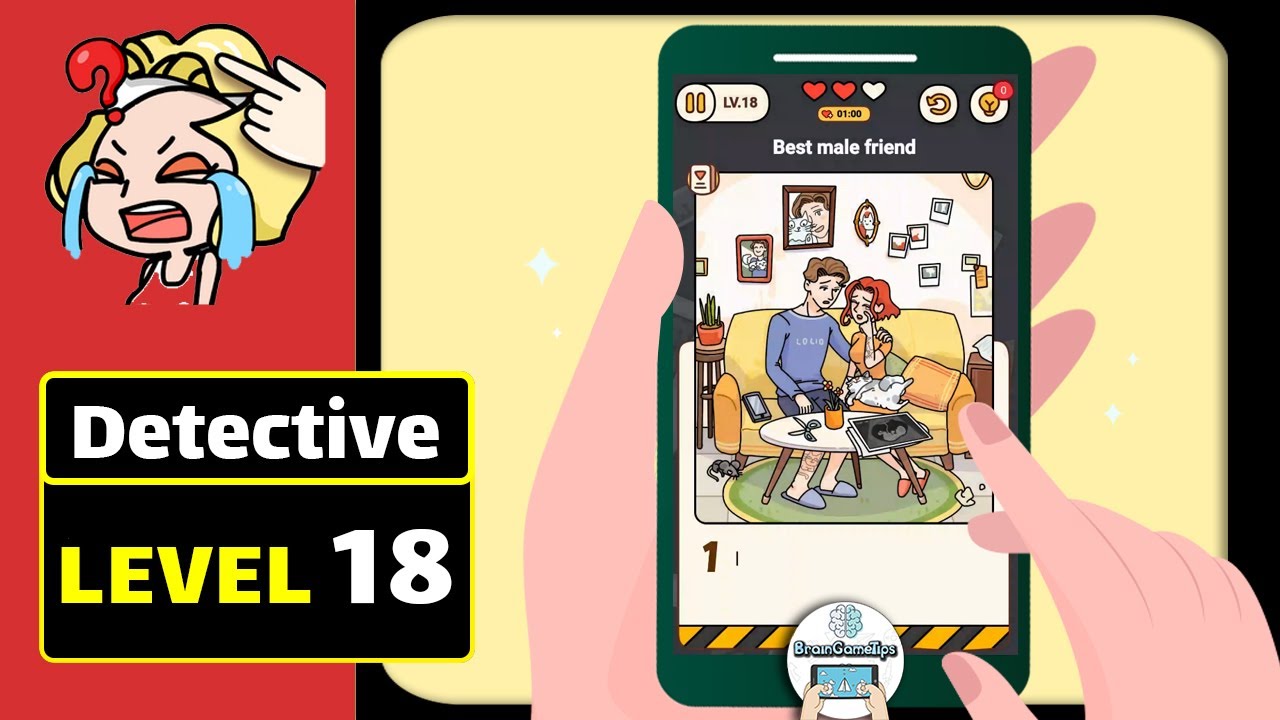 Brain Find - Riddles&Find clue - Detective Level 18 Latest Version 2021 Solution